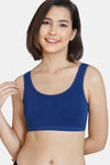 Zivame Girls Double Layered Non Wired Full Coverage Slip-on Beginner Bra (Pack of 2) - Navy — thumbnail 5